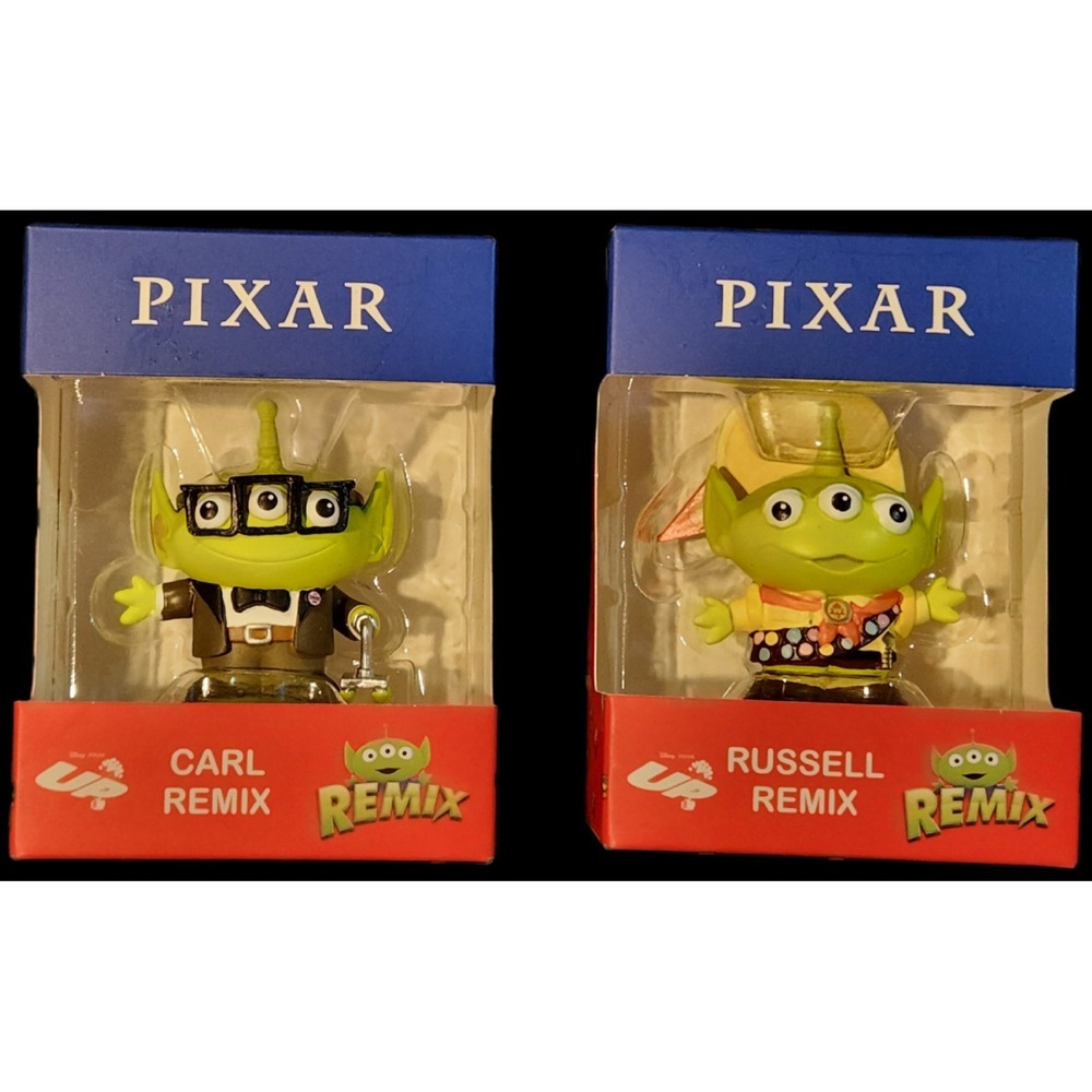 Disney Pixar Alien Remix Up Carl and Russell Vinyl Figure Set Toy Story 2 Pack